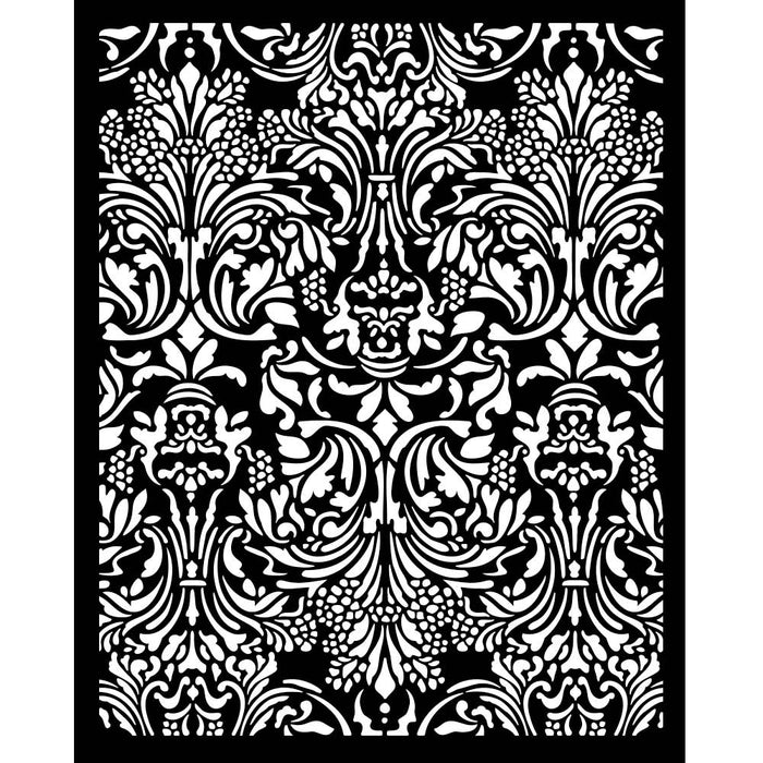 KSTD158 Thick Stencil 20x25 Sir Vagabond Fantasy World Damask