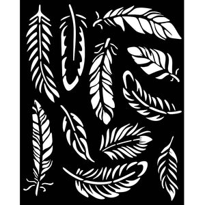KSTD169 Thick Stencil 20x25 Lavender Feathers