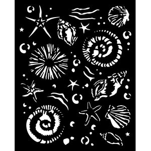 KSTD178 Thick Stencil 20x25 Silent Sea Starfish