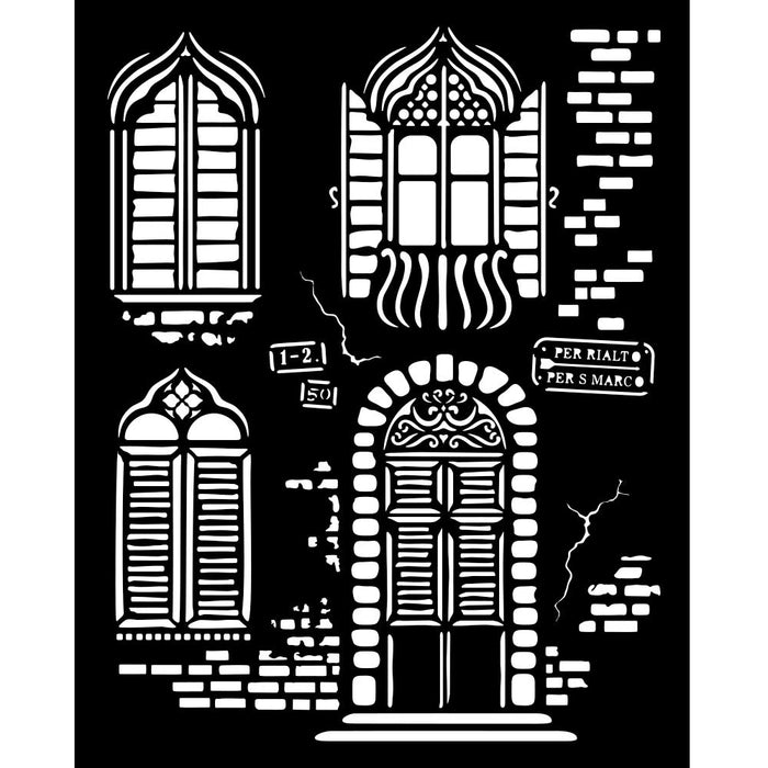 KSTD181 Thick Stencil 20x25 Venice Windows
