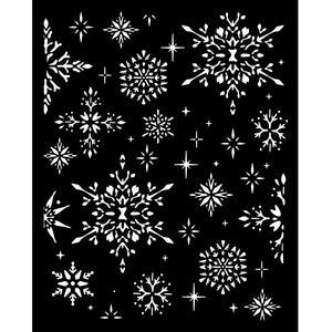 KSTD184 Thick Stencil 20x25 The Owl's House Snowflakes