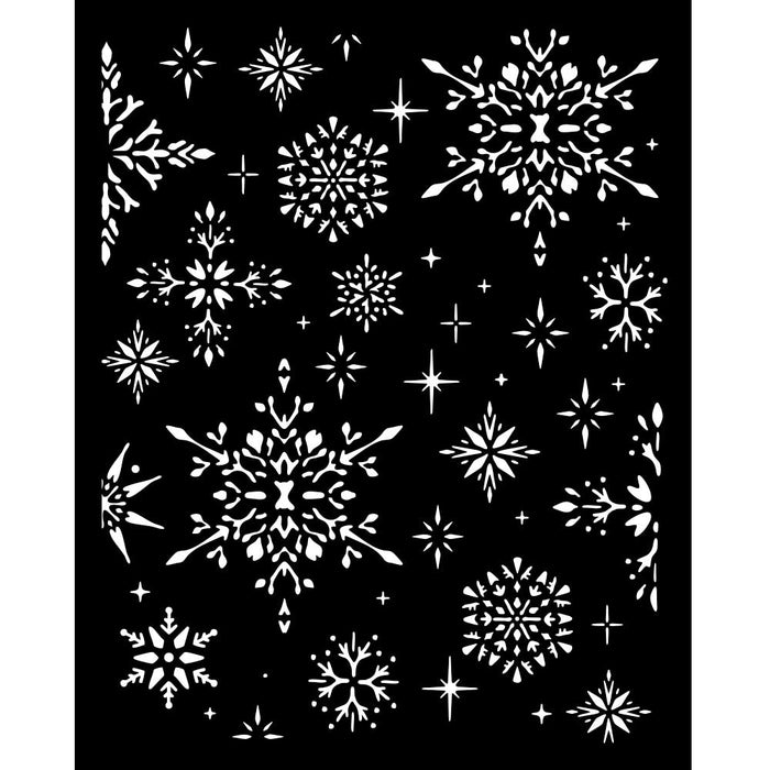 KSTD184 Thick Stencil 20x25 The Owl's House Snowflakes