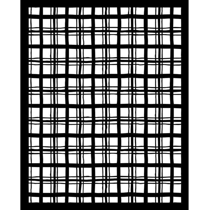 KSTD186 Thick Stencil 20x25 Whispering Woods Tartan