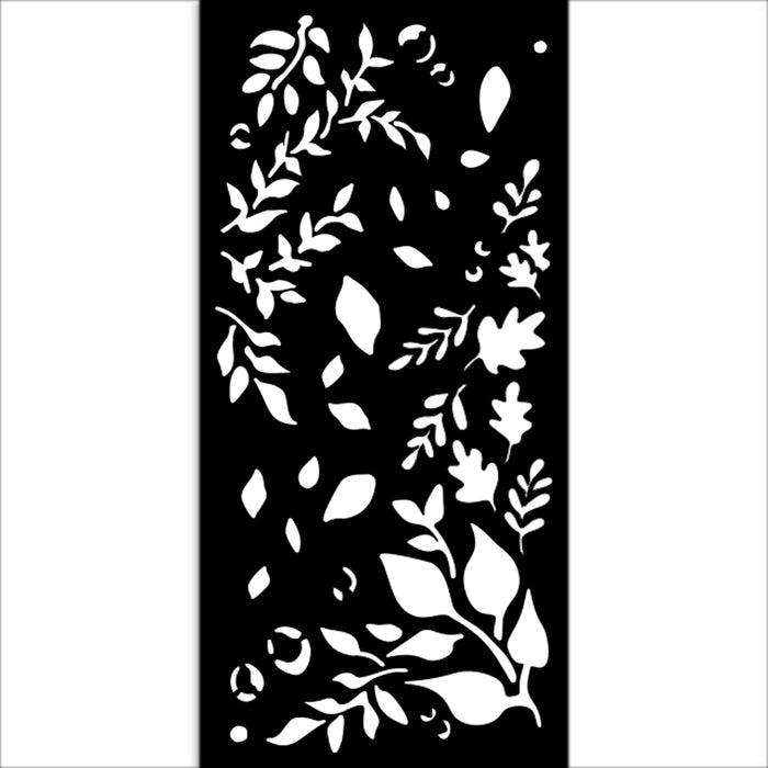 KSTDL108 Thick Stencil 12x25 Dewdrops Big Leaves