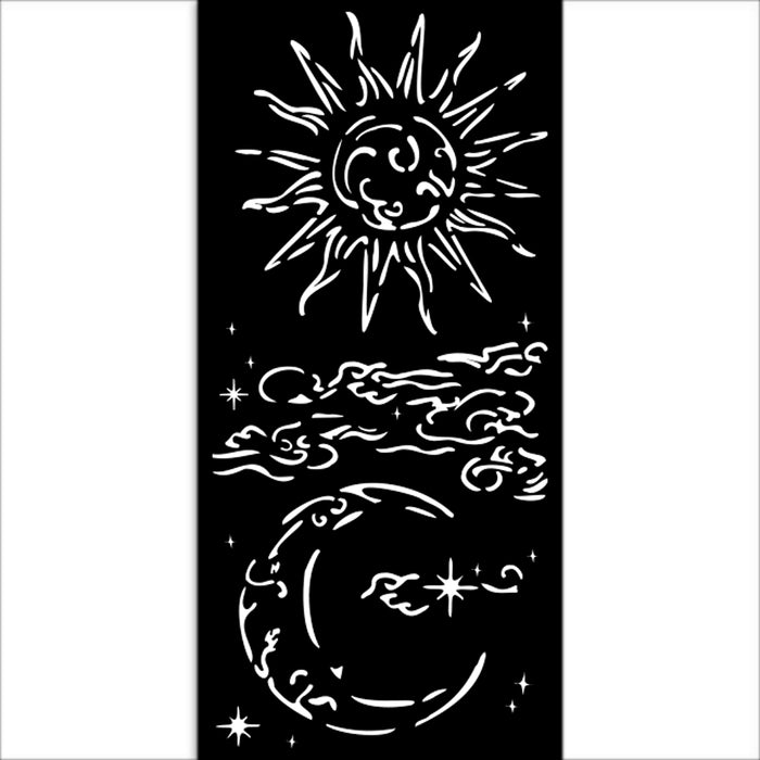 KSTDL112 Thick Stencil 12x25 Masquerade Sun and Moon