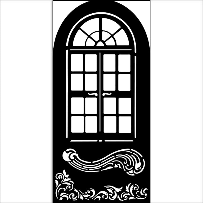 KSTDL113 Thick Stencil 12x25 Masquerade Window