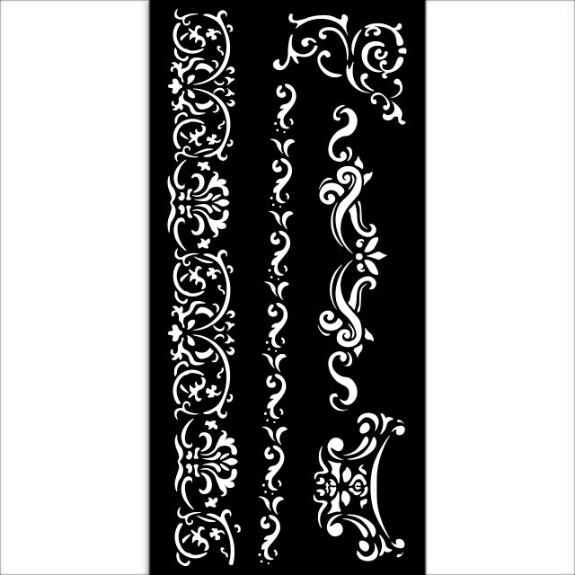 KSTDL122 Thick Stencil 12x25 Venice Borders