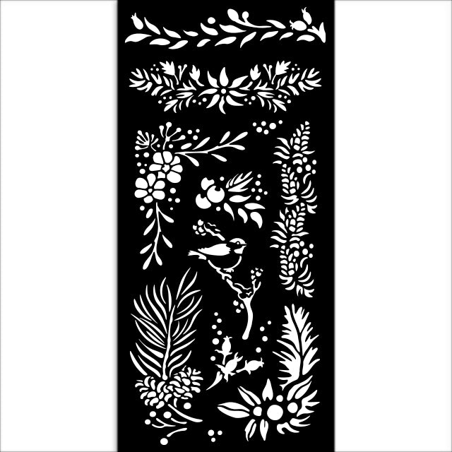 KSTDL127 Thick Stencil 12x25 The Owl's House Branches