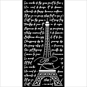 KSTDL80 Thick Stencil 12x25 Create Happiness Oh La La Tour Eiffel