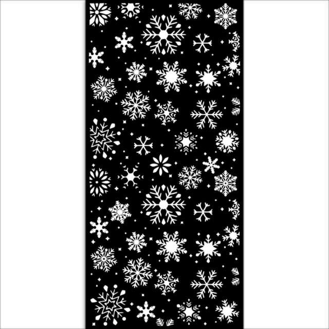 KSTDL82 Thick Stencil 12x25 Snowflakes
