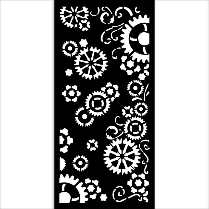 KSTDL98 Thick Stencil 12x25 Gear Up for Christmas Gears