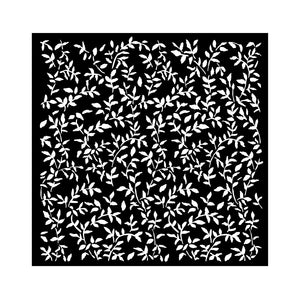 KSTDQ103 Thick Stencil 18x18 Garden Leaves Pattern