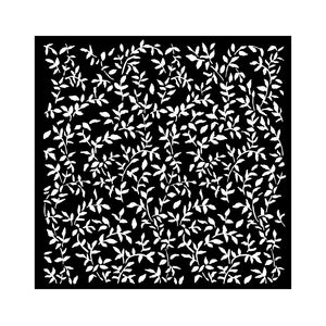 KSTDQ103 Thick Stencil 18x18 Garden Leaves Pattern