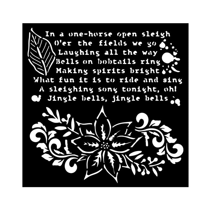 KSTDQ107 Thick Stencil 18x18 The Nutcracker Poinsettia