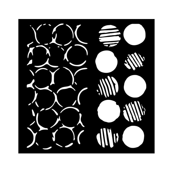 KSTDQ109 Thick Stencil 18x18 The Nutcracker Double Texture Dots