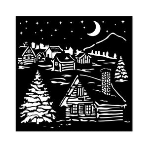 KSTDQ126 Thick Stencil 18x18 The Owl's House Cottage