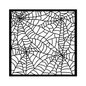 KSTDQ127 Thick Stencil 18x18 Whispering Woods Spider Pattern