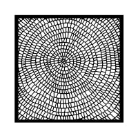 KSTDQ128 Thick Stencil 18x18 Whispering Woods Bark Pattern