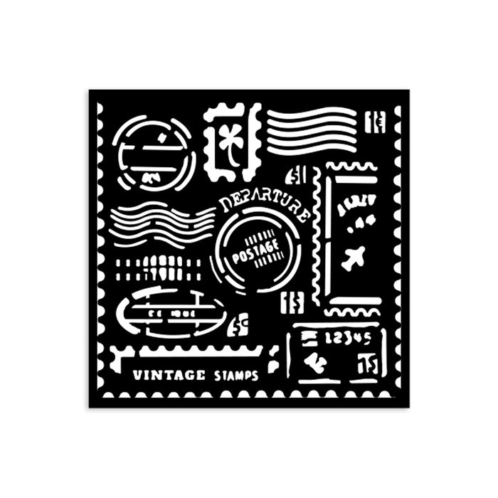 KSTDS01 Thick Stencil 12 x 12 Art of Travelling Stamps
