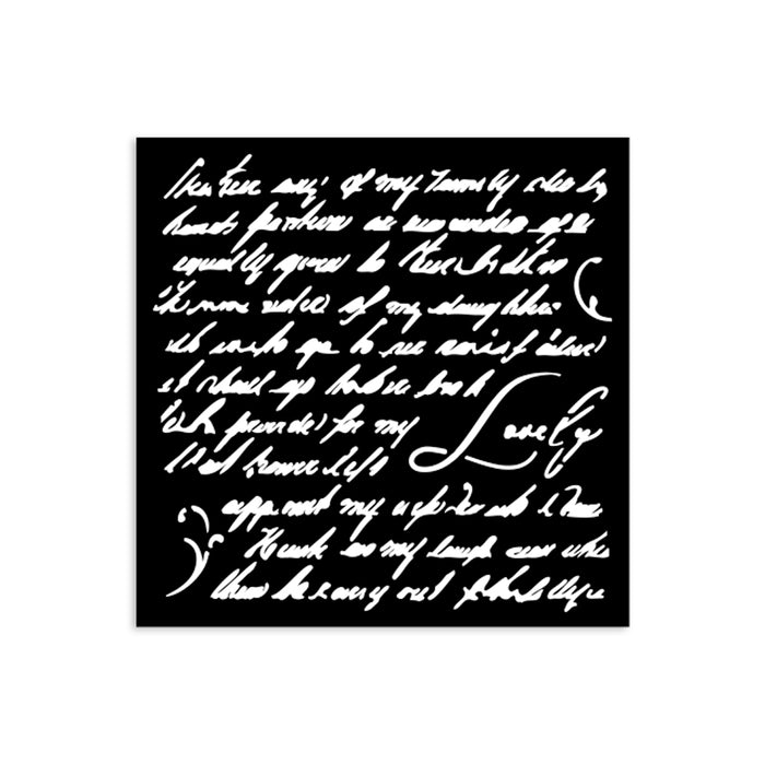 KSTDS10 Thick Stencil 12 x 12 Masquerade Handwriting