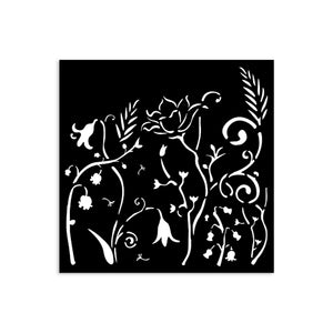 KSTDS28 Thick Stencil 12 x 12 Hidden Grove Flowers