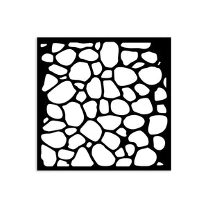 KSTDS30 Thick Stencil 12 x 12 Hidden Grove Stone Pattern