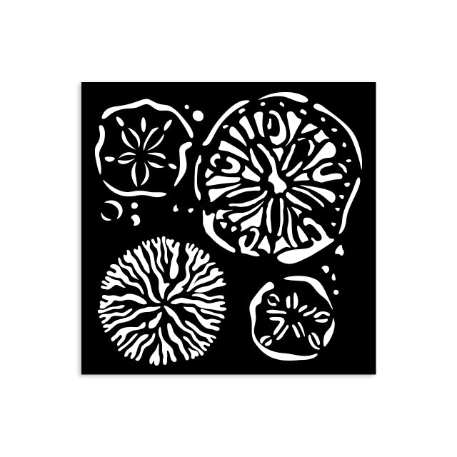 KSTDS38 Thick Stencil 12 x 12 Silent Sea Sponges