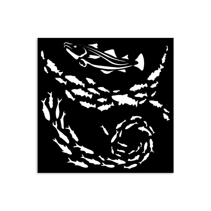 KSTDS40 Thick Stencil 12 x 12 Silent Sea Fish