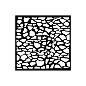 KSTDS45 Thick Stencil 12 x 12 Silent Sea Stones