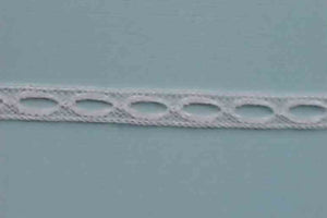 L160 French Maline Insertion Cotton 3/8" Price per yard White