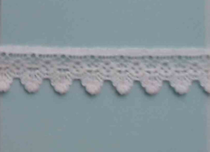 L221 French Val Cotton 5/8" Price per 1 yard pkg White