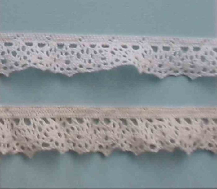 L28 French Cotton Ruffle 1/2" Price per yard La Stephanoise