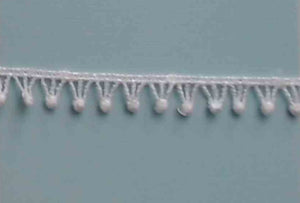 L34 Swiss Fringe 3/8" Price per yard White