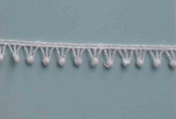 L34 Swiss Fringe 3/8" Price per yard White