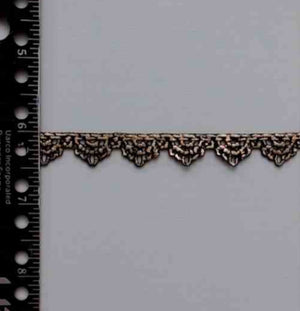 M202 Metallic Trim Gold on Black Fabric