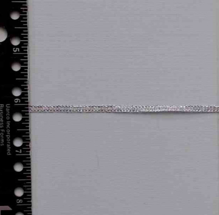 M207 Metallic Flat Ribbon Trim Silver