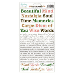 Academia 6 x 12 Paper Stickers Words