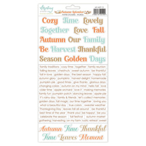 Autumn Splendor 6 x 12 Paper Stickers Words