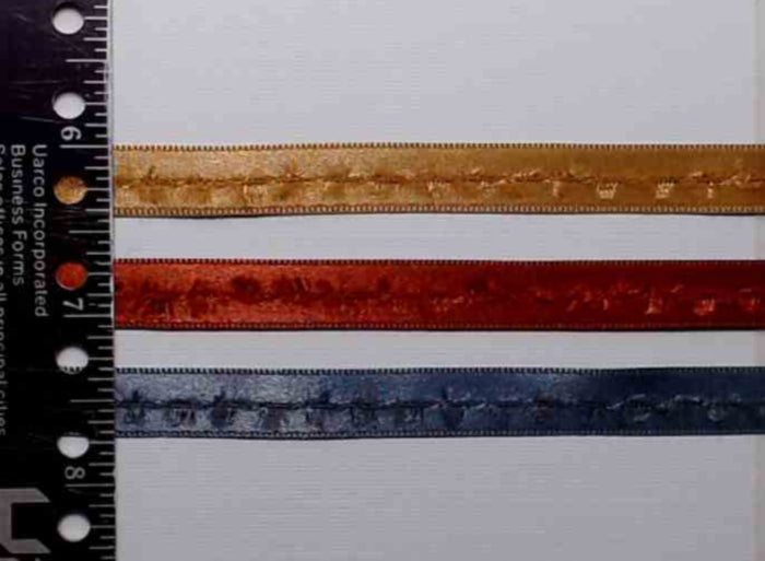 R588 3/8" Satin Embroidered Tone on Tone