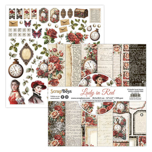 Lady in Red 12 x 12 Double Sided Pad