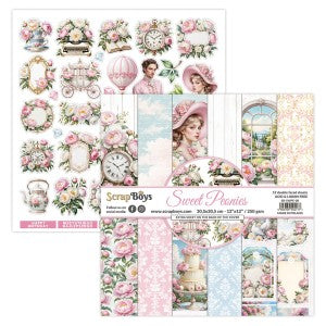 Sweet Peonies 12 x 12 Double Sided Pad