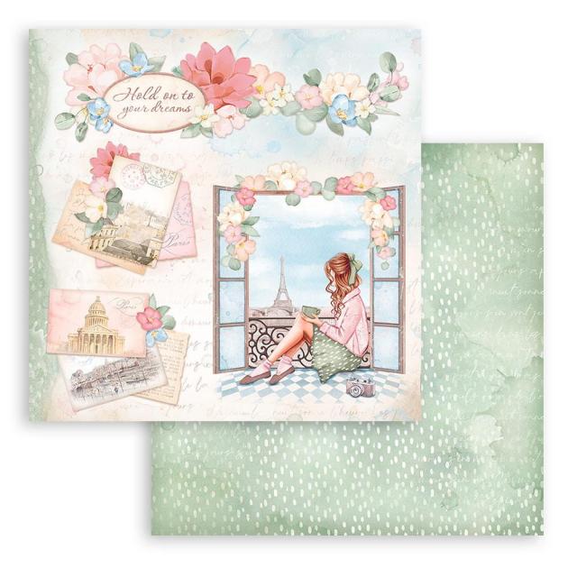 SBB928 Double Sided Single Sheet Create Happiness Oh La La Window