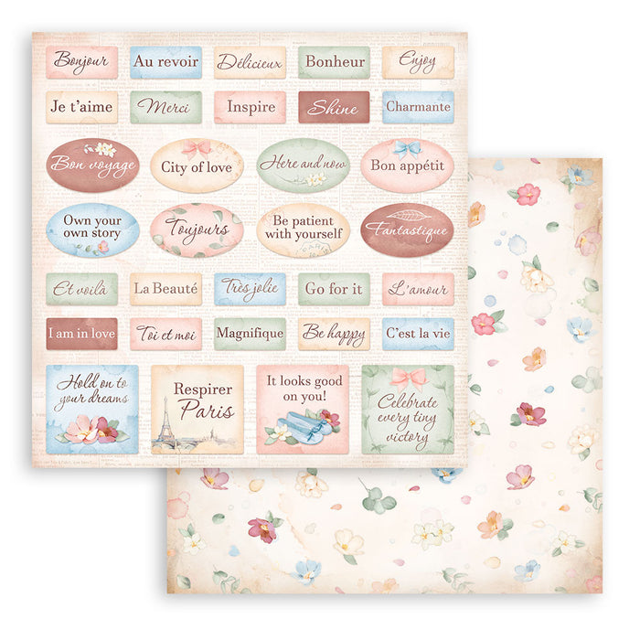 SBB930 Double Sided Single Sheet Create Happiness Oh La La Labels