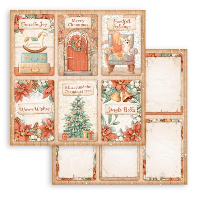 SBB951 Double Sided Single Sheet All Around Christmas 6 Cards