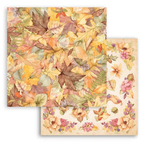 SBB960 Double Sided Single Sheet Woodland Leaves