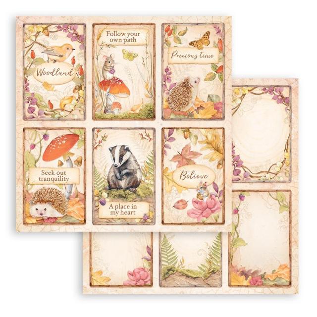 SBB963 Double Sided Single Sheet Woodland 6 Cards