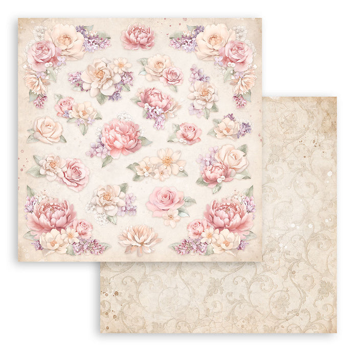 SBB975 Double Sided Single Sheet Romance Forever Floral Pattern