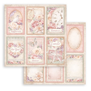 SBB976 Double Sided Single Sheet Romance Forever 6 Cards