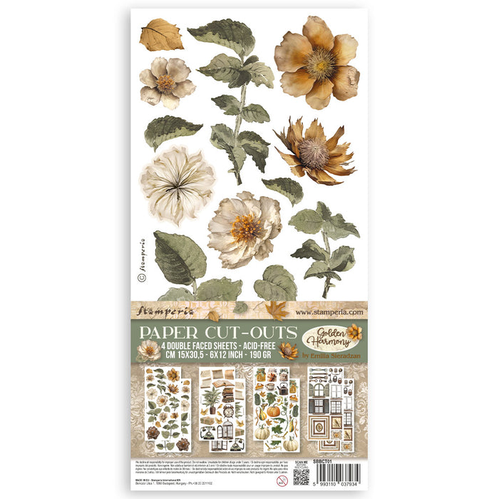 SBBCT01 4 Sheets (6"x12") Golden Harmony