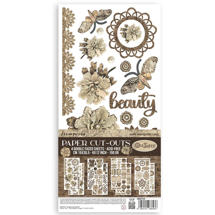 SBBCT04 4 Sheets (6"x12") Old Lace